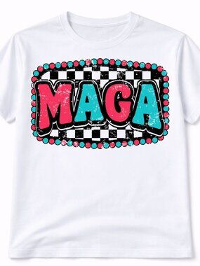 Maga Trump Graphic T Shirt Trendy Boutique Style Tee Womens White Custom Tops